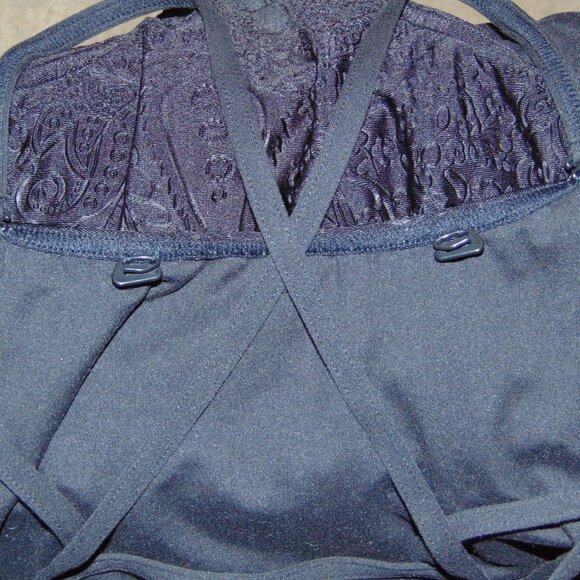 Capezio Black on Black Adjustable Leotard M - Picture 4 of 7